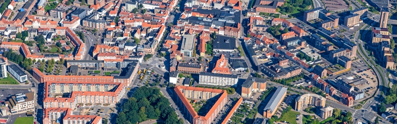Luftfoto af Horsens by
